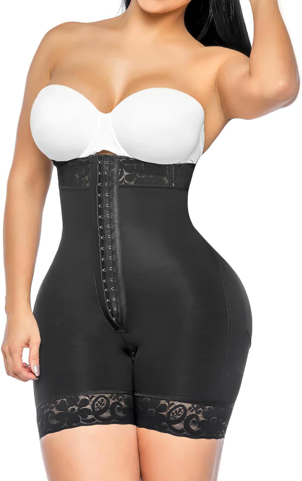Tummy Control Shapewear for Women Strapless Body Shaper Shorts Butt Lifter Knickers Fajas Zipper Crotch