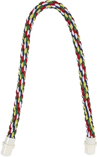 Miniatura 17 de JW Percha cómoda para mascotas, cuerda flexible multicolor para pájaros, grande, 36 pulgadas de longitud