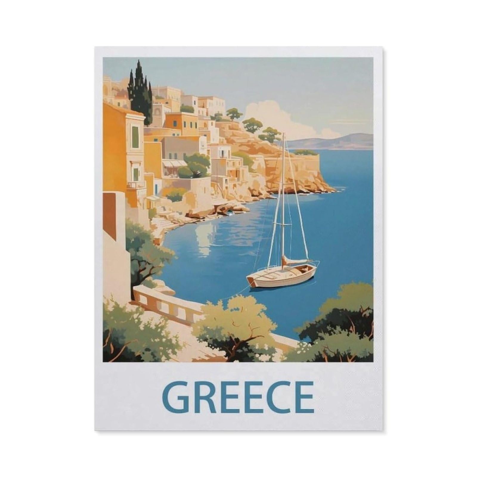 Funny Metal Tin Signs，Greece(15x30cm）