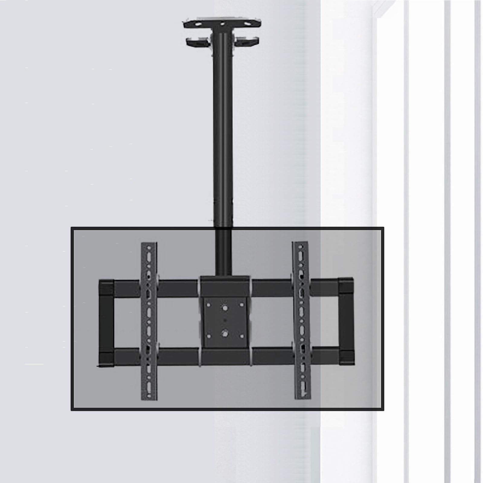Supporto TV a soffitto - Supporto TV a Parete, Supporto TV Regolabile in Altezza, con Gestione dei Cavi, Adatto alla Maggior Parte dei televisori da 39-90 Pollici,Cannot Rotate
