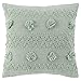MACOSA U16092 Deko-Kissen 40x40 Mint mit Reißverschluss Baumwolle mit Füllung Sofakissen Kuschel-Kissen Zierkissen Deko Couchkissen (Mint)