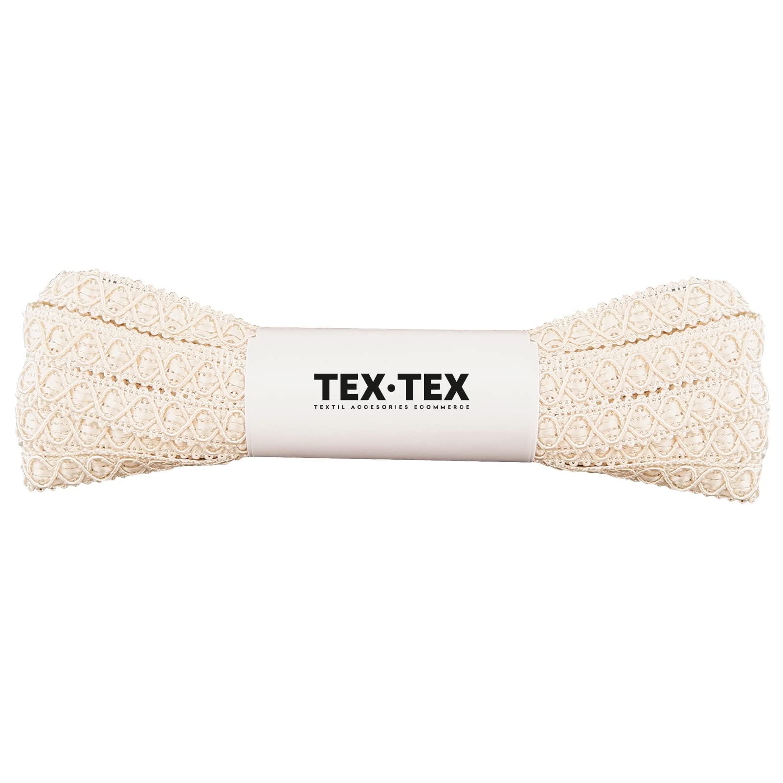 TEXTEX = Rayon-Berguilla Rhombus Gallon for Decoration and Customization of 12mm Wide Textile Garments. Pieces of 10 Meters - (Raw)