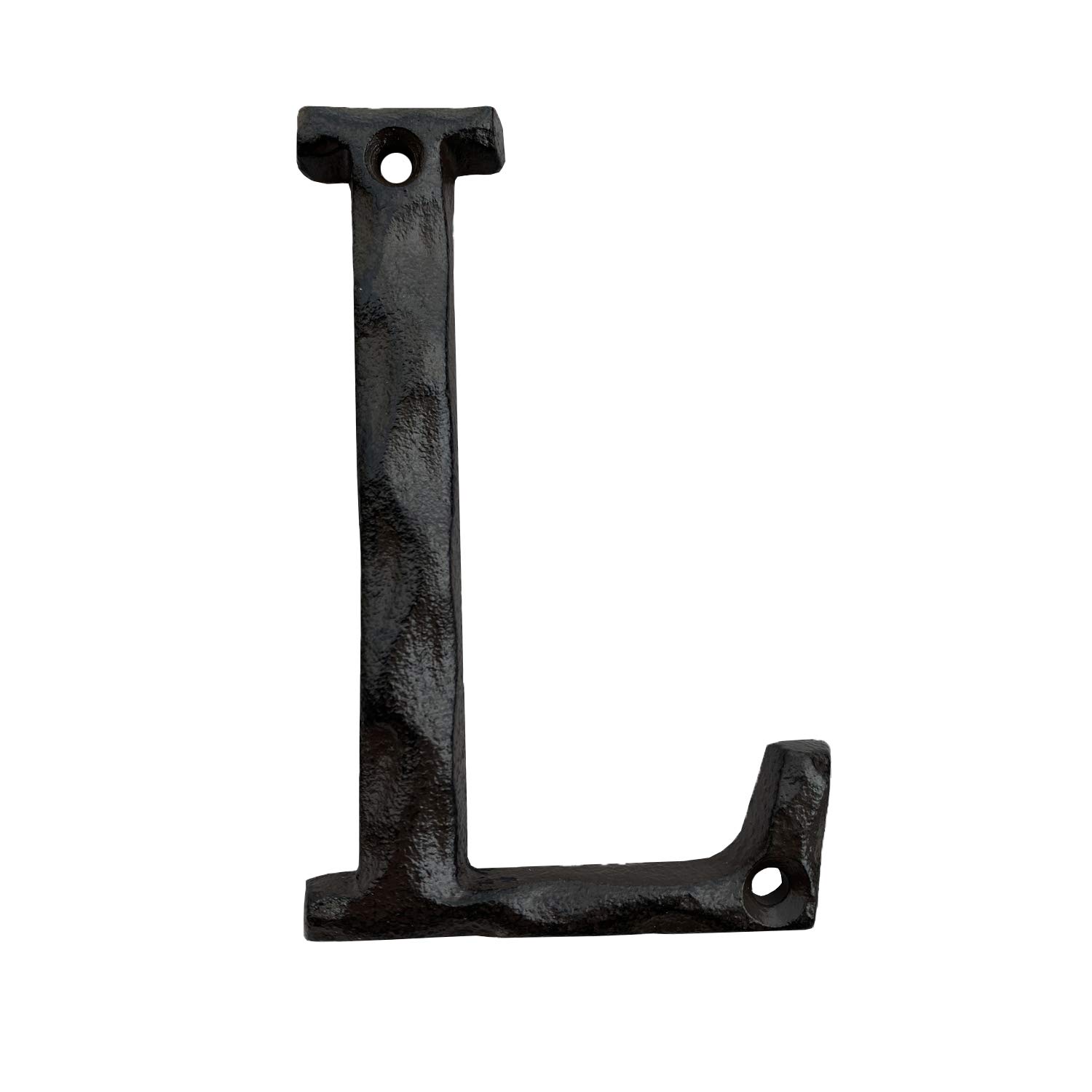 Cast Iron House Letter 'A' – 5 Inch High, Rustic Hammered Finish, Matches 5.5 Inch Numbers - View #9