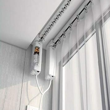 Smart Electric Celling Curtain Tracks with Remote Control Drapery System Large Load-Bearing Electric Curtain Tracks Home Motorized Curtain Track 6M