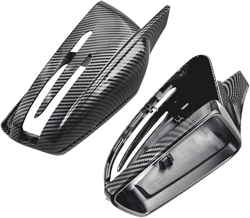 Miniatura 7 de Moldura de cubierta de espejo retrovisor, estilo fibra de carbono, cubierta de espejo retrovisor, moldura lateral de puerta, compatible con Mercedes
