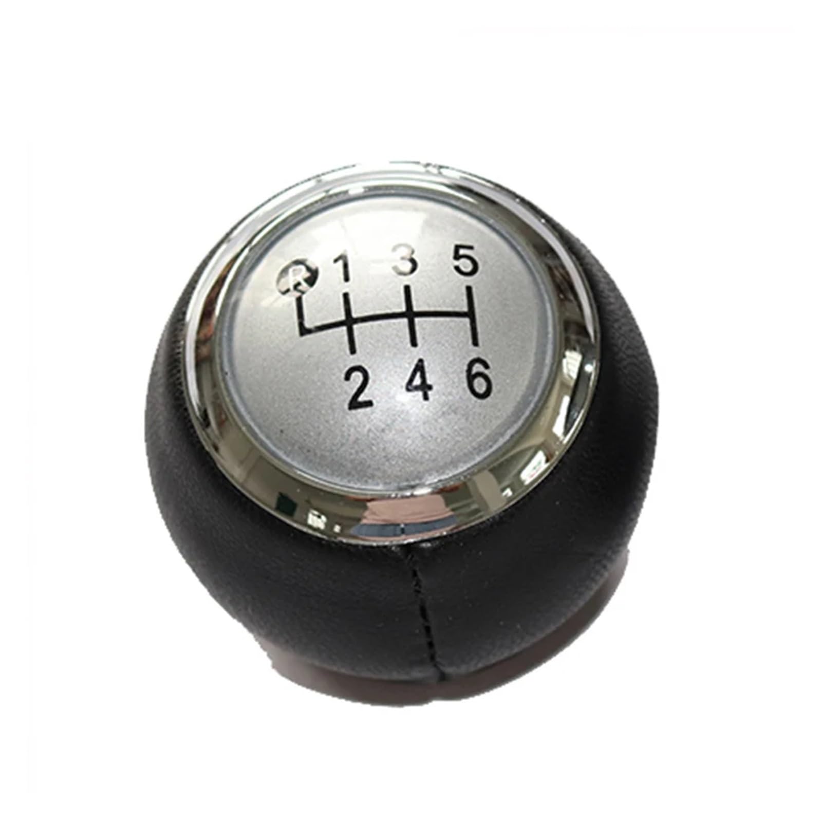 Wylwsha 6 Speed Silver Shift Gear Knob Cover For Hyundai For Tuscani 2001-2009 Manual Selector Transmission Handle Ball 5 Speed Gear Shift Knob Lever(6 Speed Silver)