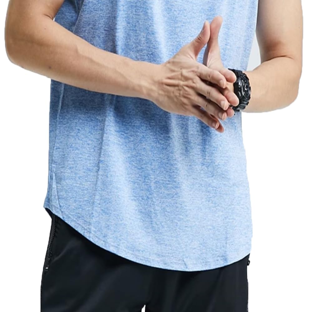 AoiboxQuick-Drying Sleeveless Sports Vest for Men - Ideal for Fitness, Running, Basketball, and Training - Made of Ice Silk Black