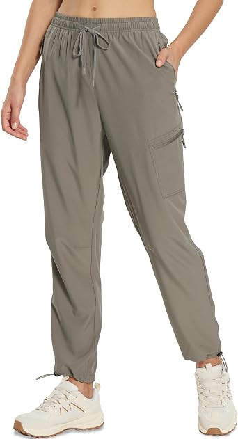 MOURCE Womens Hiking Pants Light Weight Quick Dry with Zippered Pocket
