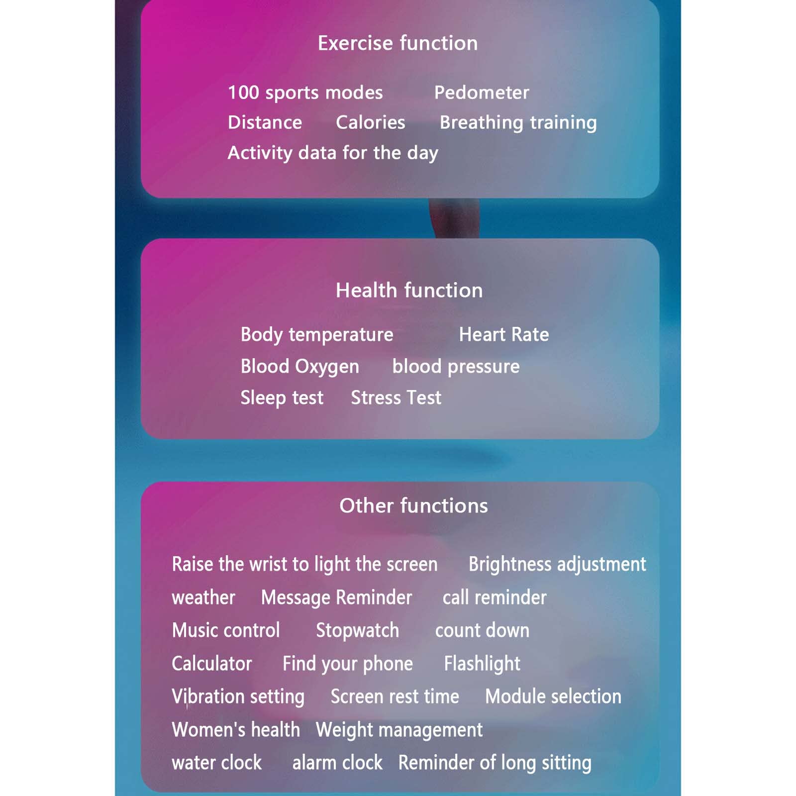 JUSHZ Inteligentny zegarek dla mężczyzn, inteligentne zegarki dla kobiet, smartwatch, sportowa opaska na nadgarstek, wodoodporny, pomiar temperatury pogody, połączenie Bluetooth, silikonowa opaska na