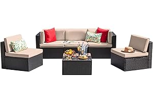 Breathtaking 6-Piece Rattan Patio Set for Outdoor Bliss