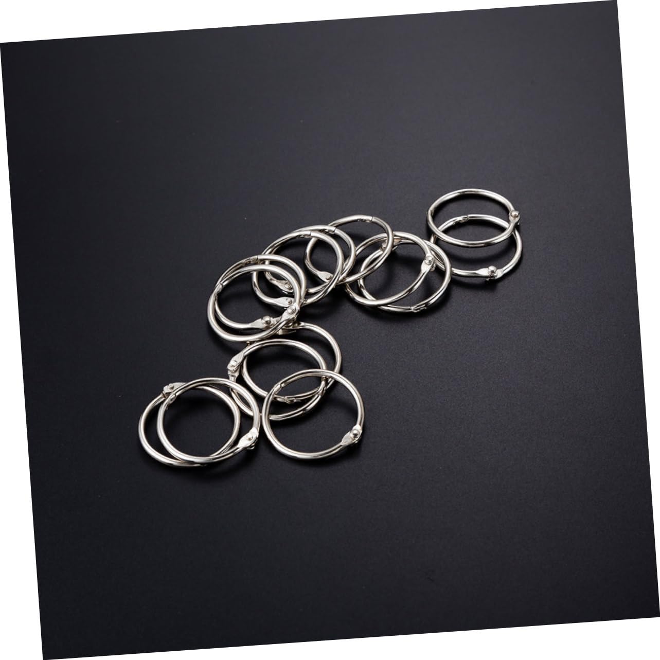 Abaodam 150pièces Anneaux Métalliques De Liaison Anneaux De Reliure Ronds pour Clés Et Albums Accessoires De Bureau Pratiques
