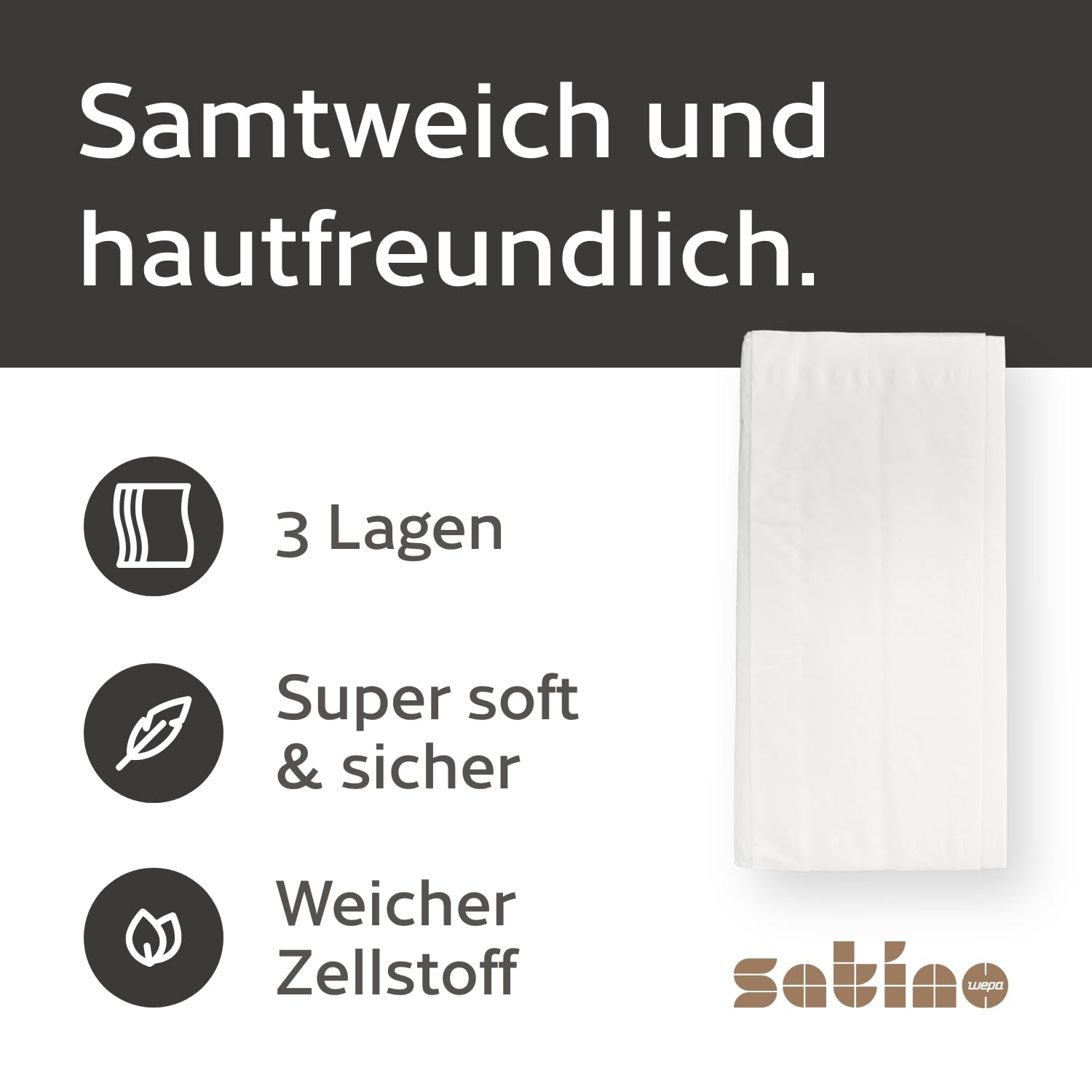 30 x Kosmetiktücher Box – 3-lagig - 30 x 60 Blatt – Kosmetiktücher 3lagig – 1.800 Stk. - 30 Boxen mit 60 Tücher – supersoft – Made in Germany - Satino