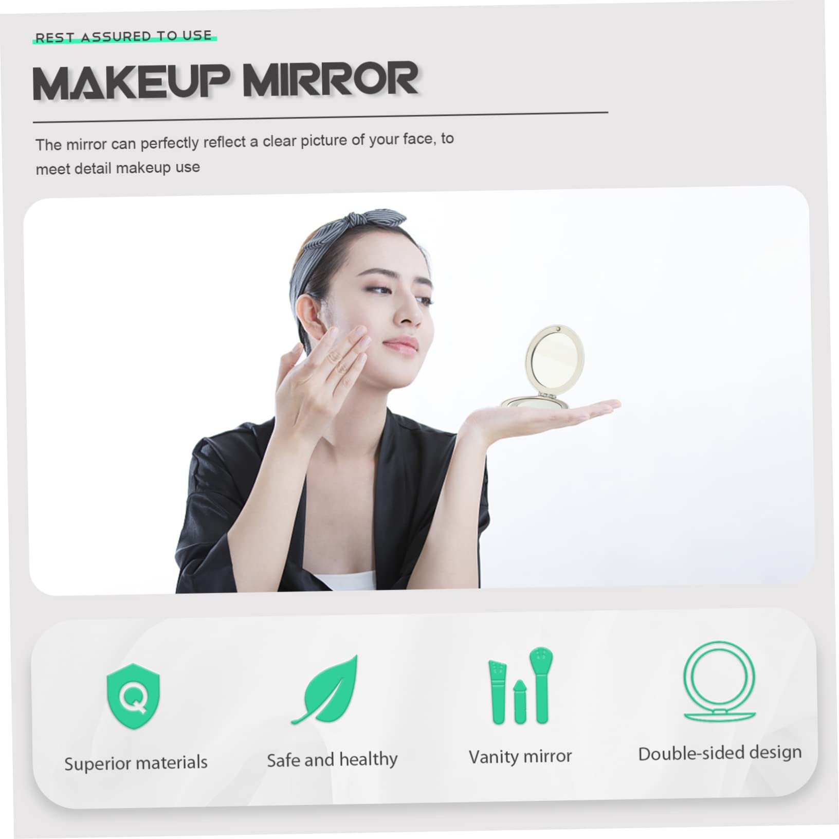 Didiseaon 6pezzi Specchio Da Trucco Specchietto Tascabile Doppio Lato Per Viaggio Design Creativo e Portatile Per Donne e Ragazze