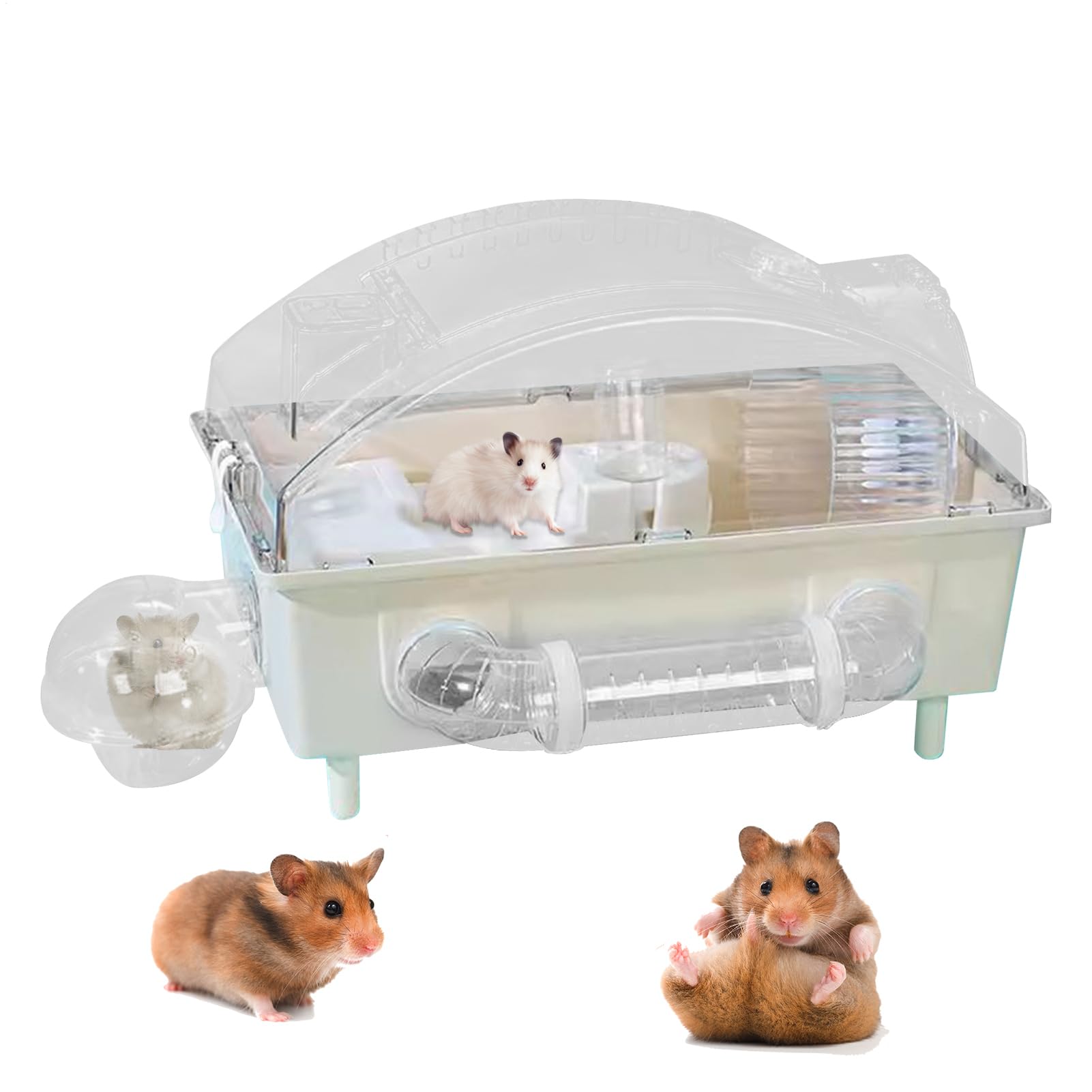 Jaula Hábitat para Jerbos Casa y Corral para Mascotas | Hábitats con de Ventilación para Mascotas para Erizo y Conejo y Chinchilla y Hámster Enano y Cobaya y Hurón y Gerbo y
