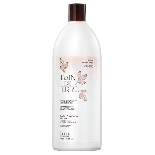 Miniatura 10 de Bain de Terre Aceite de almendras dulces acondicionador largo y saludable, fuerza y protección para cabello débil y dañado, con aceites de argán y