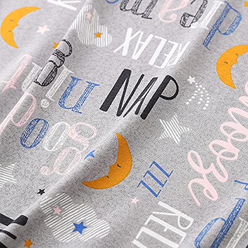 Lu's Chic Women's Short Sleeve Nightgown Cute Sleepwear Soft Short Loungewear Cartoon Nighty Summer Sleep Shirt Night Lounge Dress Casual Crewneck Grey X-Large #TOP4