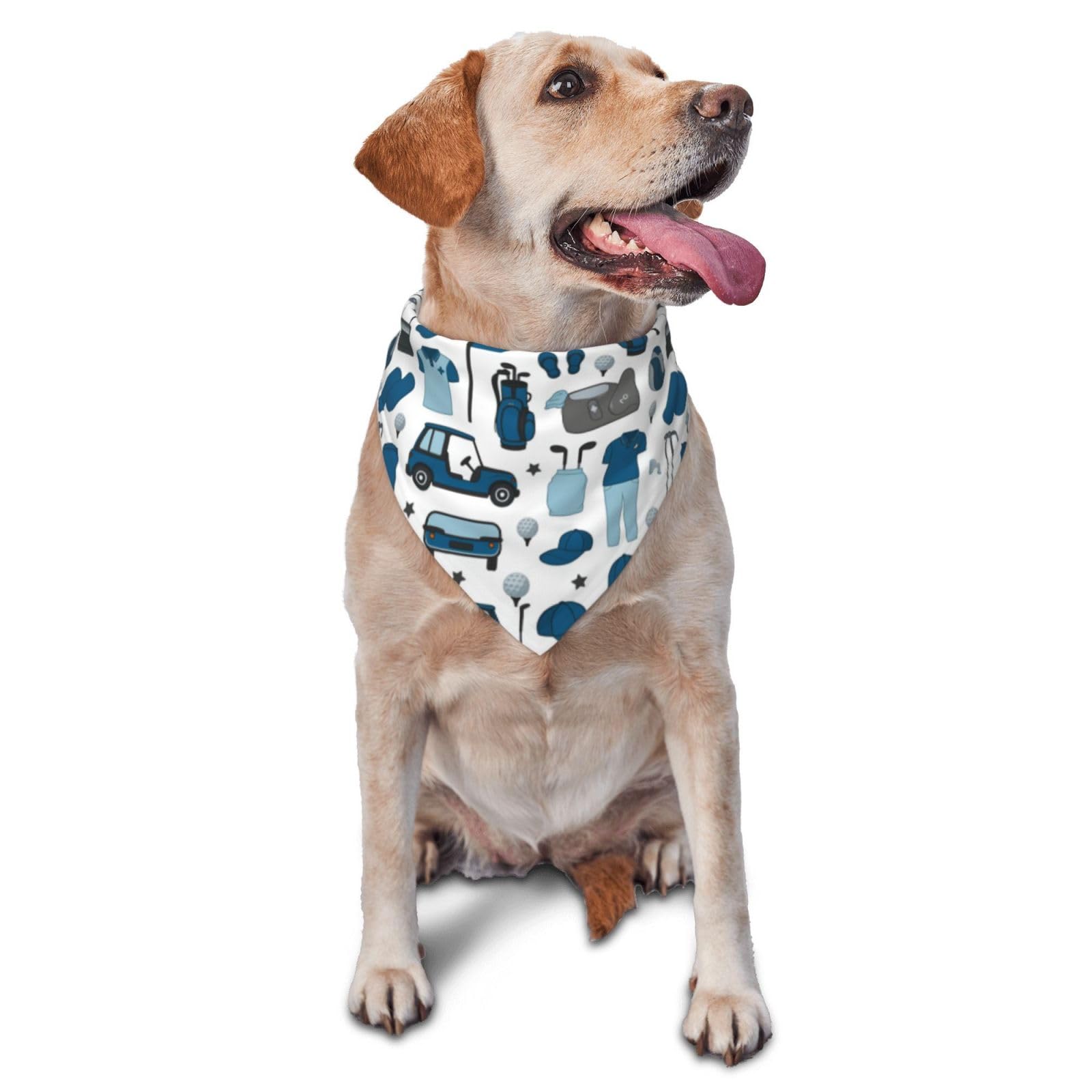 Bandana de golf pour chien à séchage rapide et foulard bleu léger