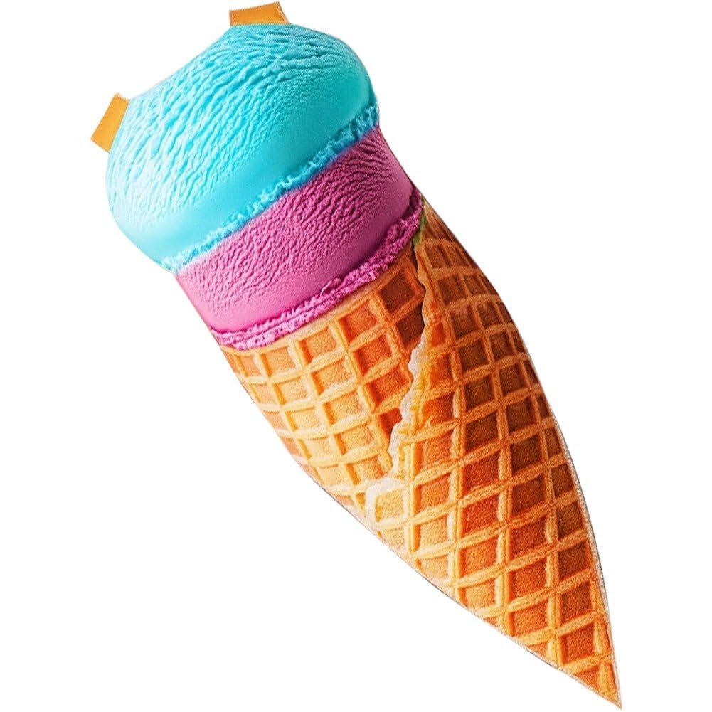 Dianzan Ice Cream Costume for Adults Funny Food Costumes Unisex Dessert Ice Cream Cone Fancy Dress Up Outfit for Carnival Party