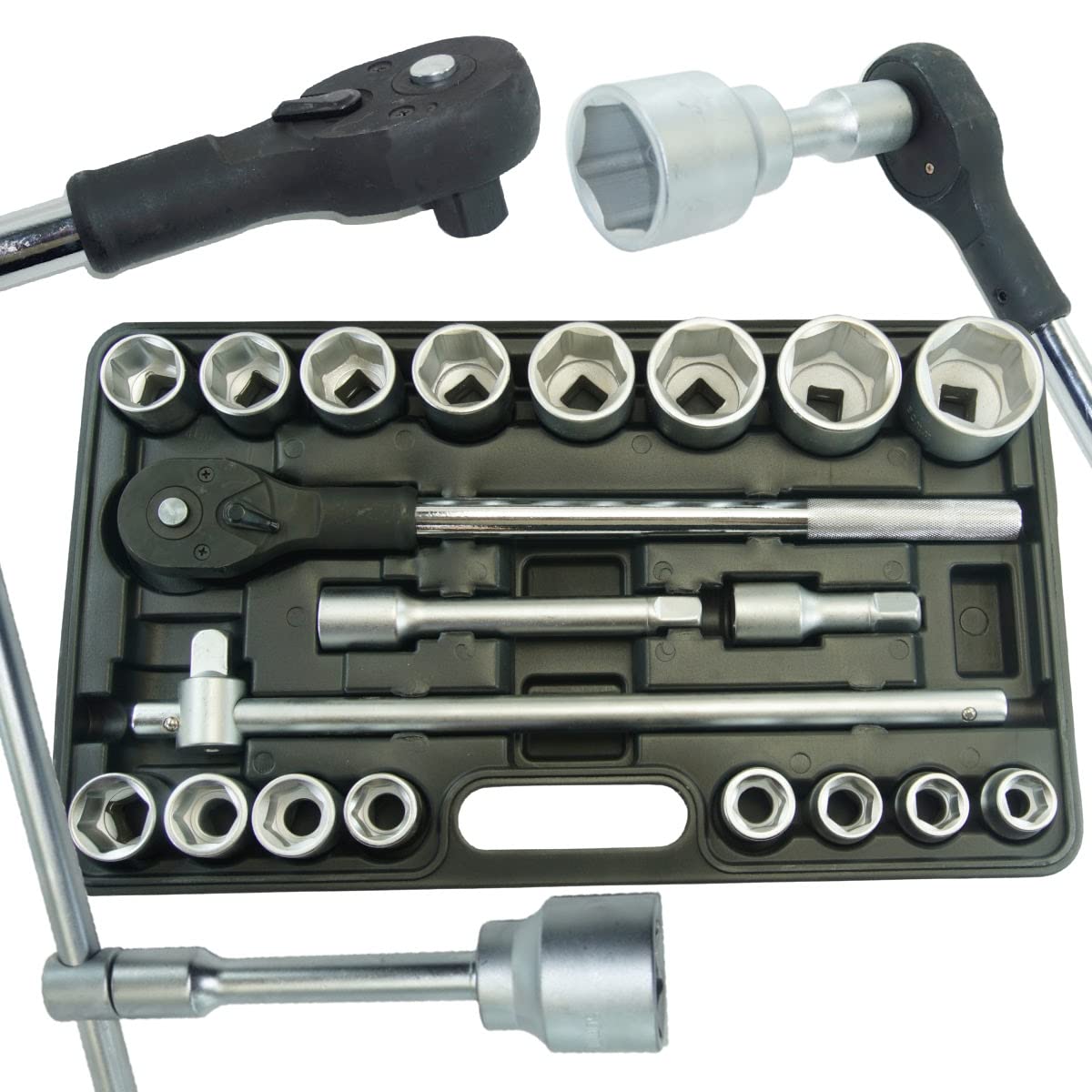 21 Piece 6 Point Socket Set 3/4" Drive