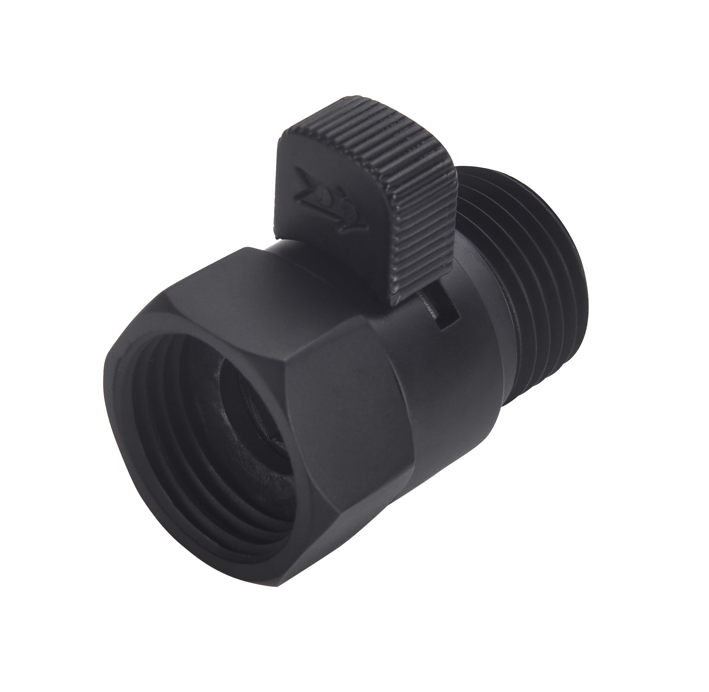 ChuangTim Matte Black Water Flow Control Valve 1/2" Shower Head Flow Control Brass Shut Off Valve for Handheld Water Pressure Regulator Shower System Replacement