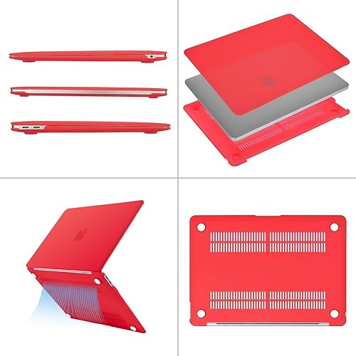 Vista 26 de MOSISO - Funda rígida y de plástico compatible con MacBook Air de 13 pulgadas versión 2022, 2021-2018, A2337 M1 A2179 A1932; con cubierta