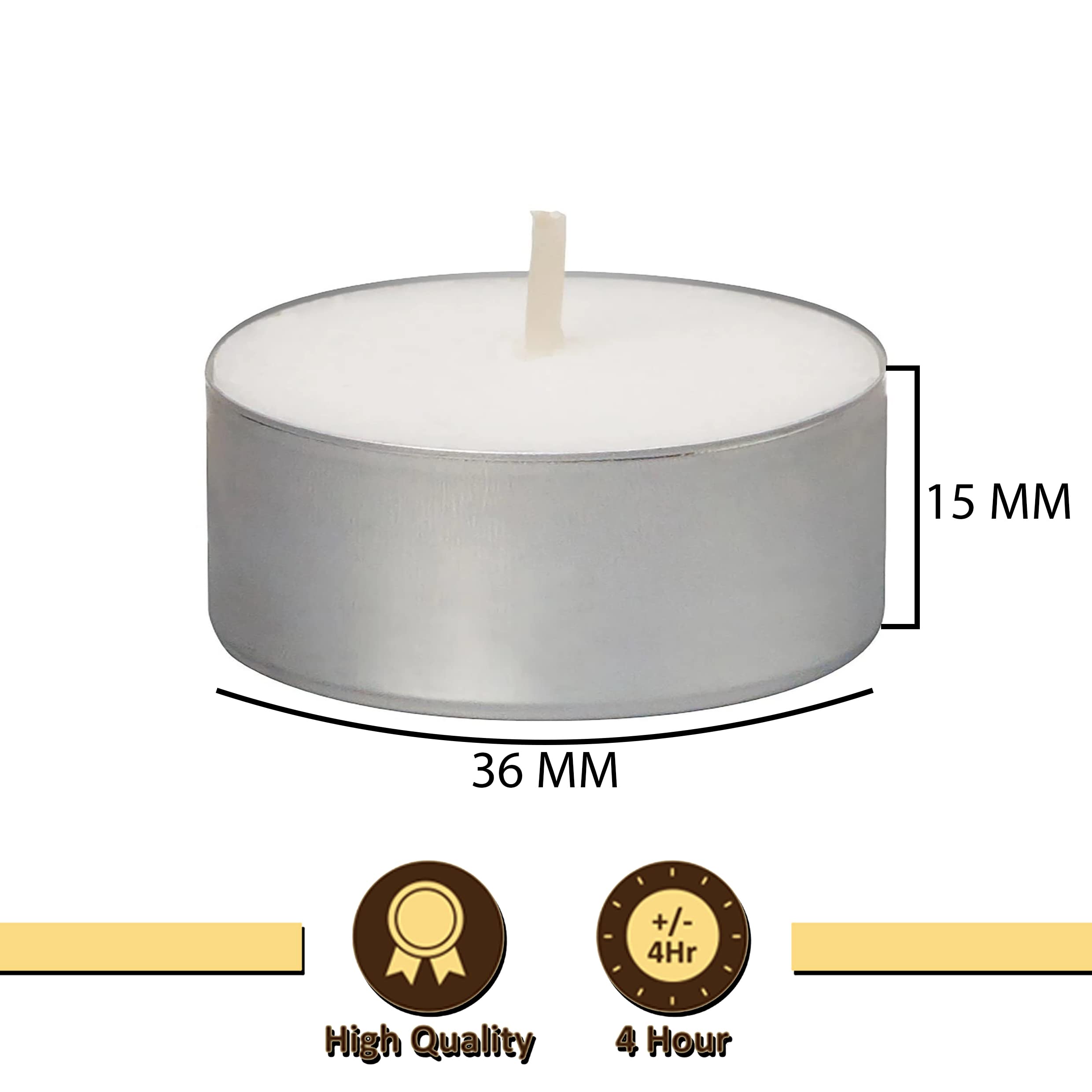 Candele Da Tavola Festilux - 50 Pezzi, 8 Ore Di Durata, Bianche, &Oslash;32mm X H250mm