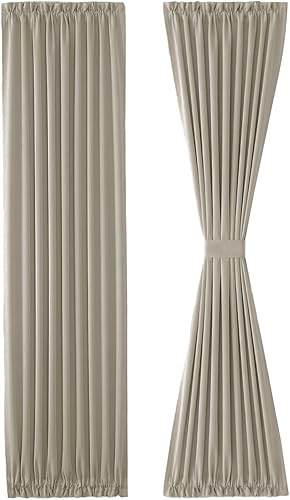 Miniatura 218 de DWCN Cortinas para puerta francesa: cortina térmica con bolsillo para barra para puertas con ventana de cristal, puertas de cocina y patio