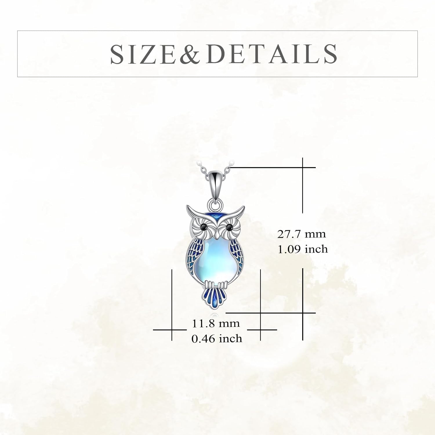 Moonstone Animal Necklace Sterling Silver Cute Animal Jewelry Gift for Women - Image 5