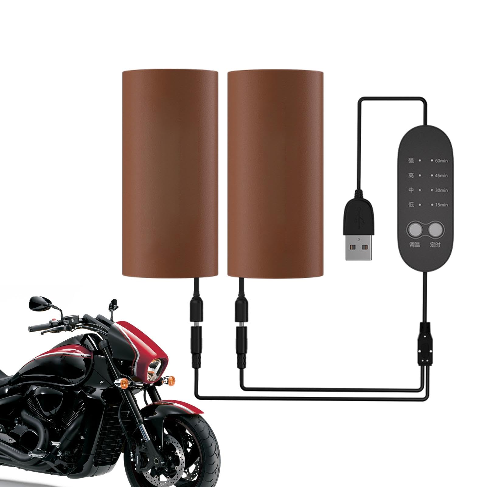 Verwarmde Motorfiets Handvatten - Warmer USB Aangedreven - Winter