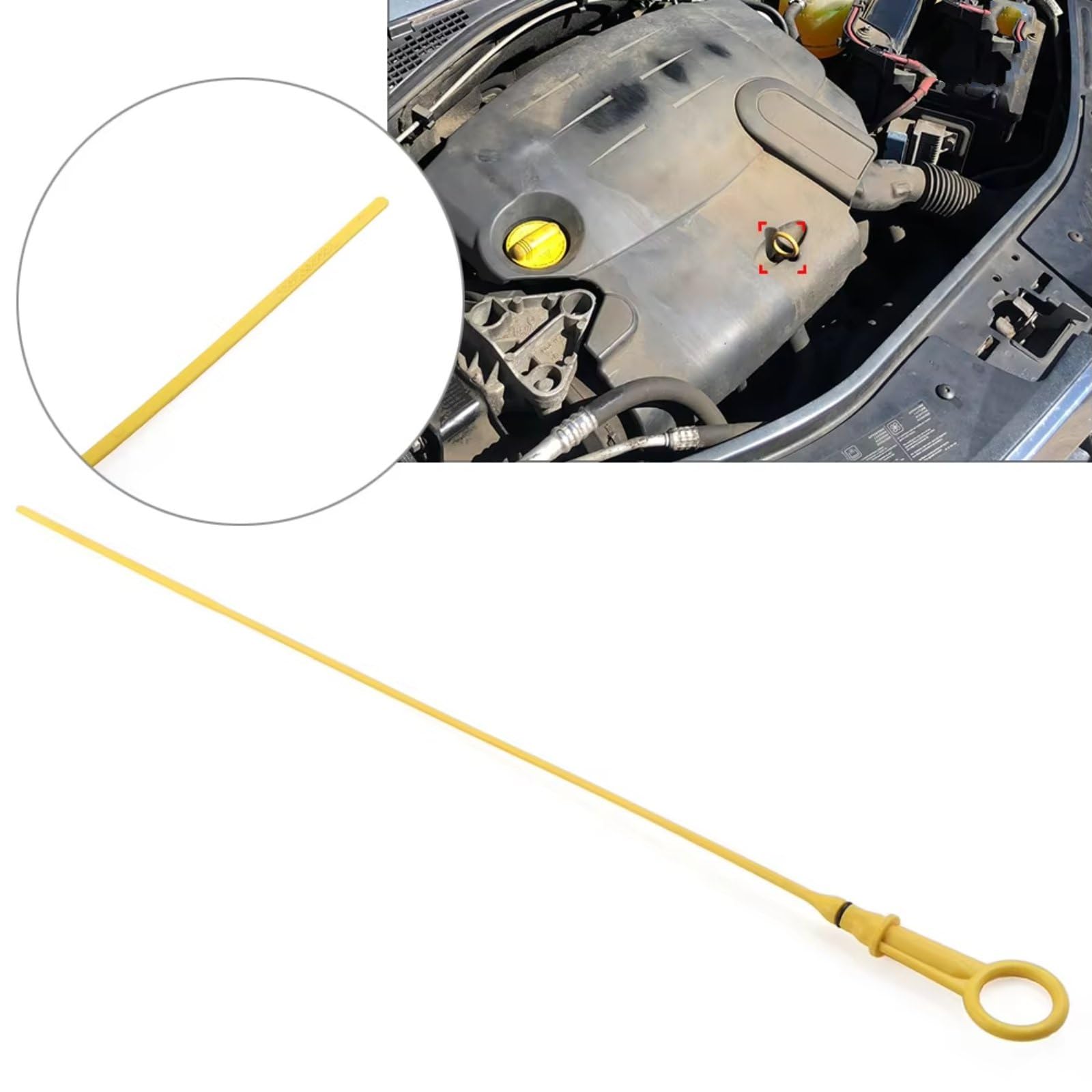 Asta di Livello Olio Motore per Clio Hatchback 1 Pezzo Accessori di Ricambio per Asta di Livello Olio Motore Auto 8200463669