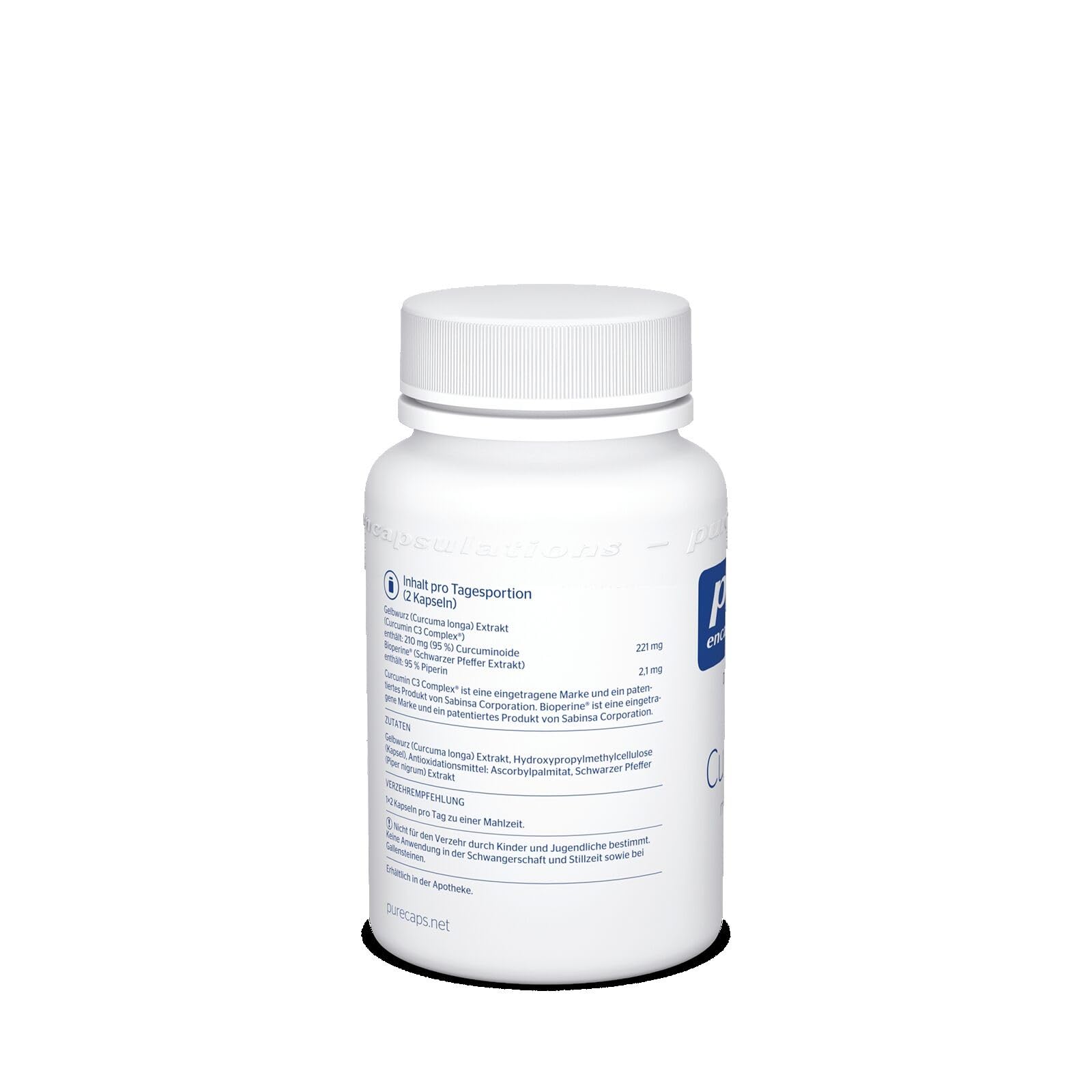 Pure Encapsulations - Curcumin mit Bioperine - Kurkuma Extrakt - Unterstützt Verdauung & Leberfunktion - 120 Kapseln