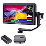 FEELWORLD S55 V3 6 inch Camera DSLR Field Monitor with F550 Battry 2200mAh and Case, Small Full HD 1920x1080 IPS LUT Video Peaking Focus Assist with 4K HDMI 8.4V DC Input Output Include Tilt Arm