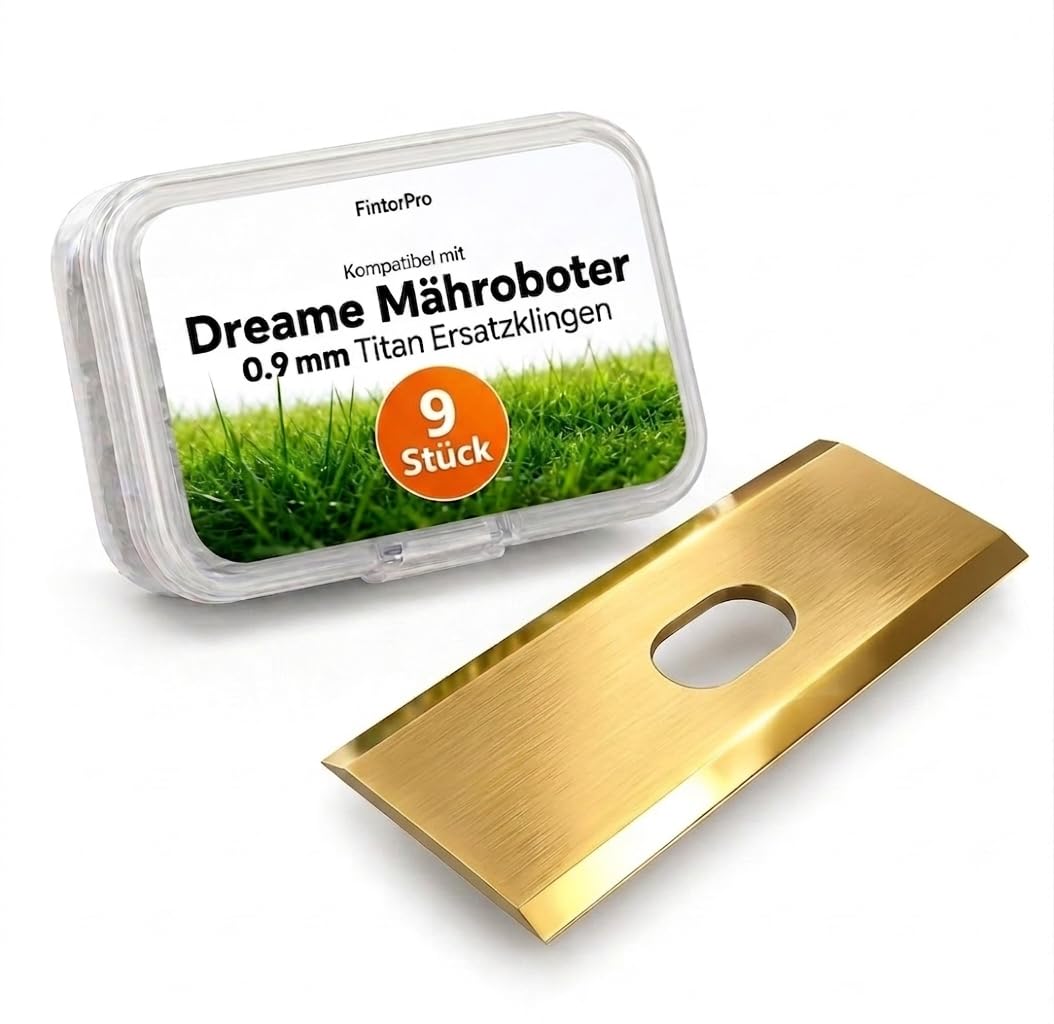 FintoPro 9x Titan Ersatzklingen für Dreame A3 Serie, Dreame A2 Serie, Dreame A1 Pro – 0,9mm Edelstahl, rostfrei