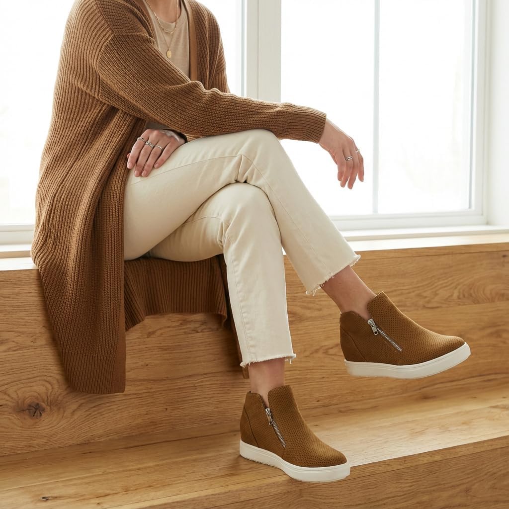 CUSHIONAIRE Women's Hart Hidden Wedge Sneaker +Wide Width Available - Image 8