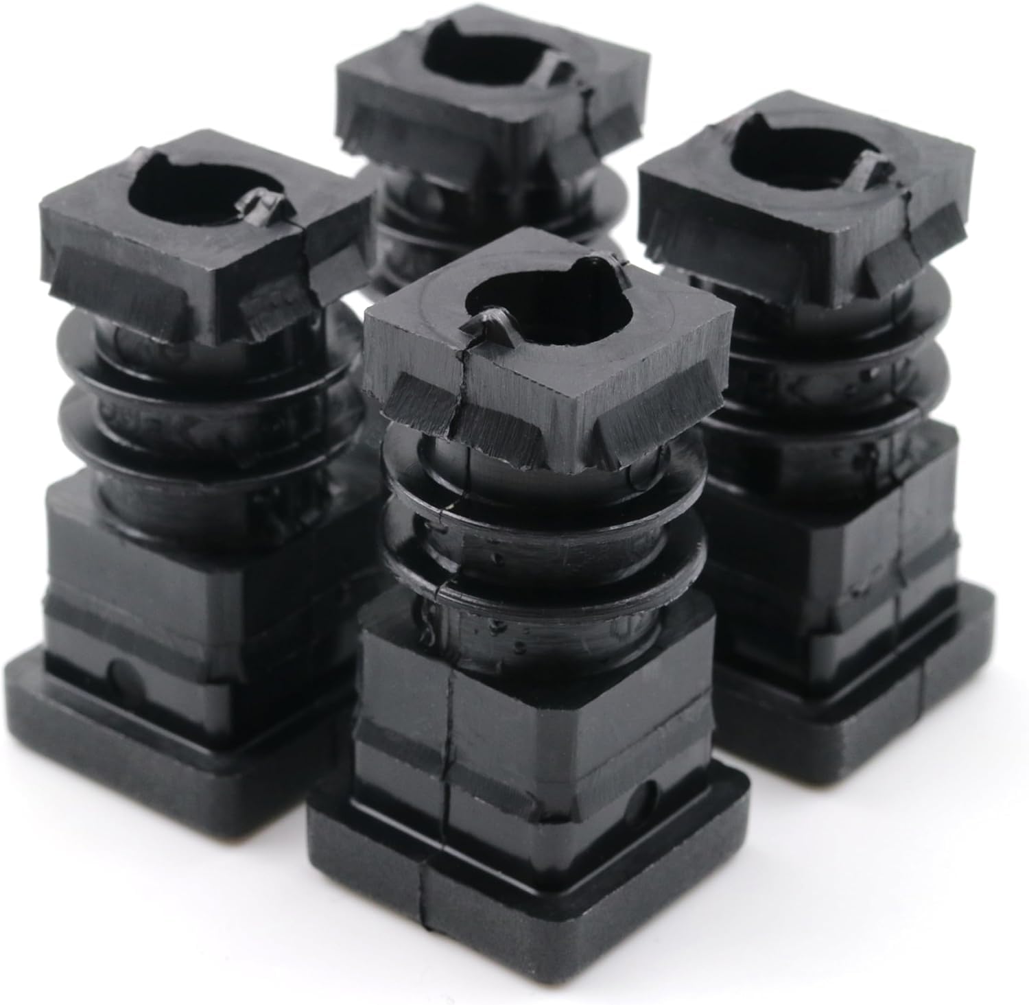 Design61 4 tappi filettati per tubi quadrati, 20 x 20 mm, 1,5-2 mm, con filettatura interna M10