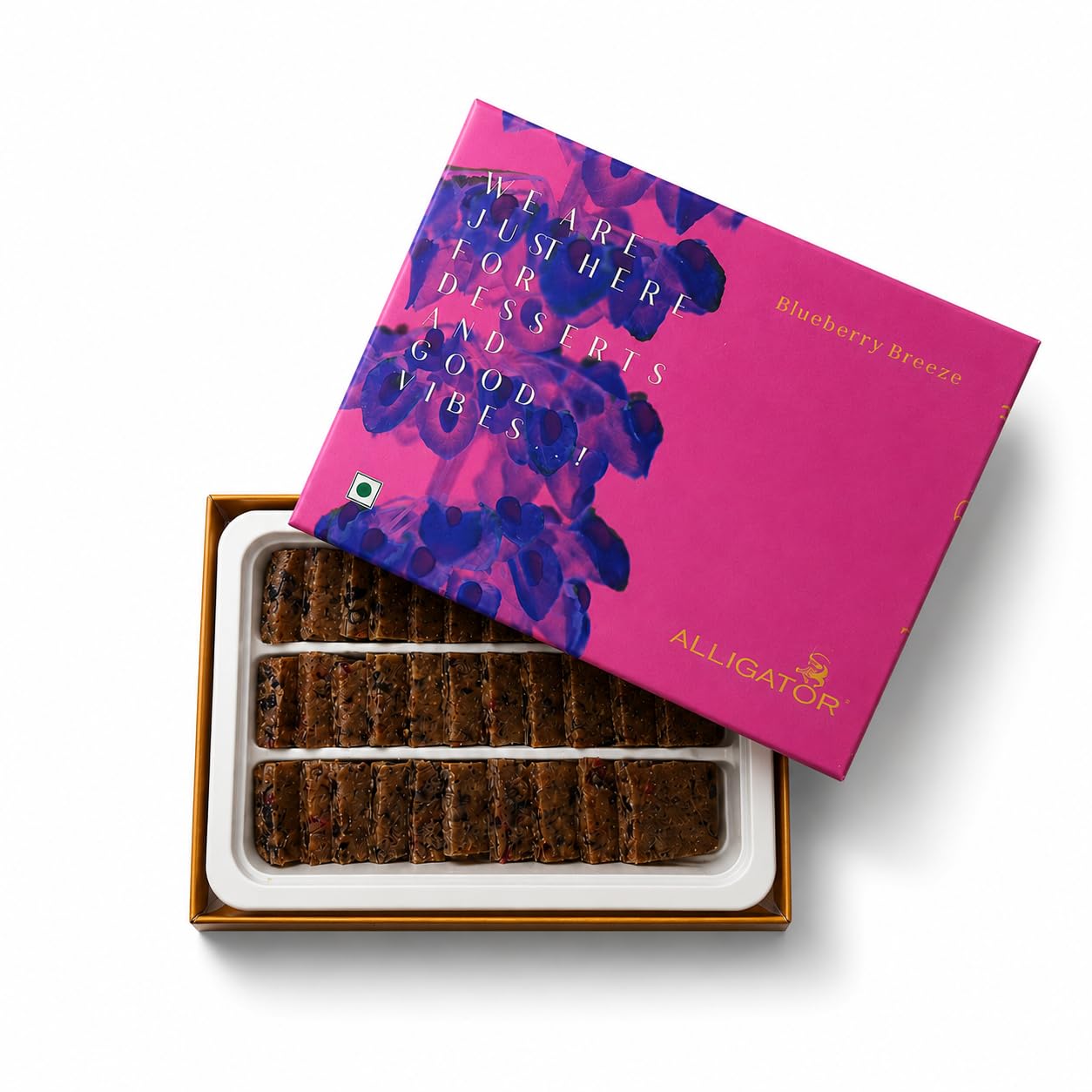 Alligator Blueberry Breeze Premium Dry Fruit Sweet | Blueberry, Cashew & Rose Petals | Low Sugar Gourmet Mithai | No Added Preservatives or Artificial Colours | Gift Box-image-35