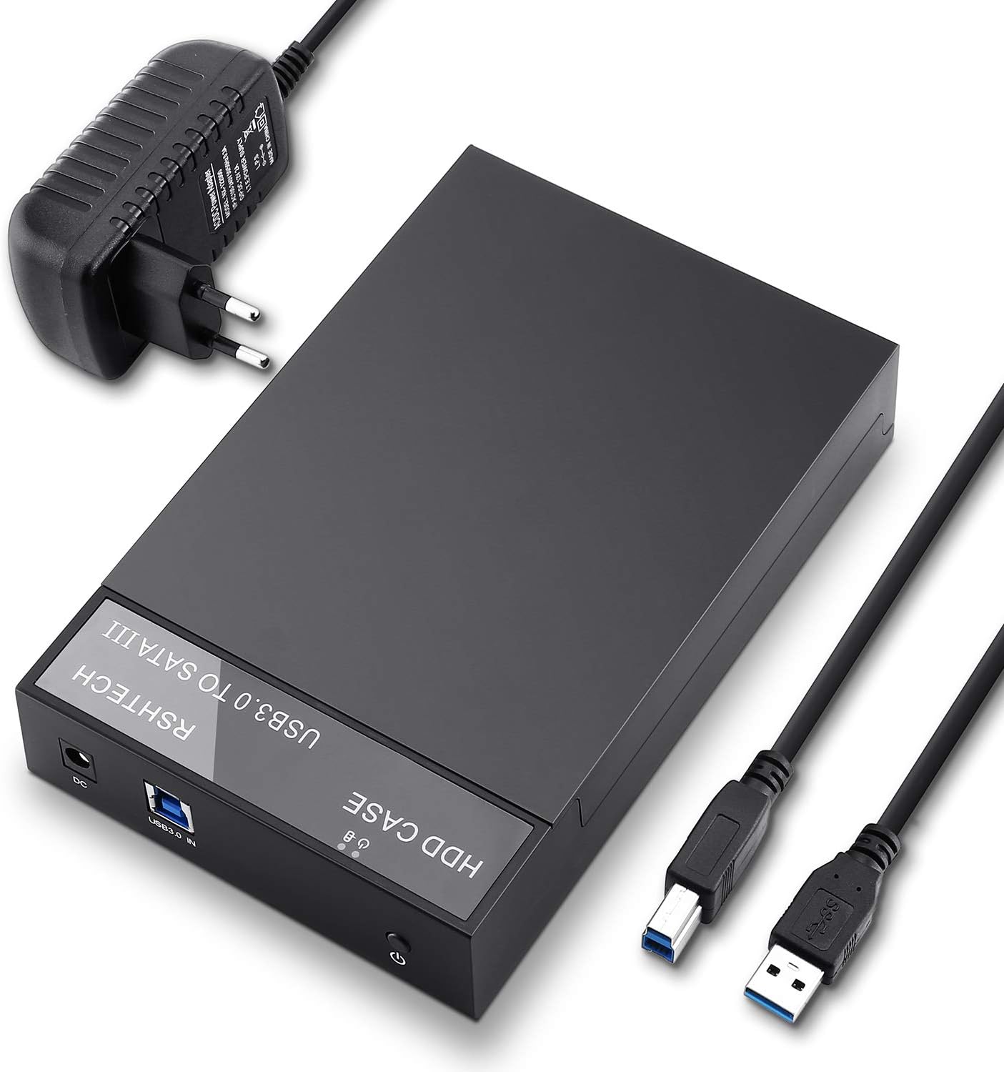 RSHTECH USB 3.0 SATA Festplattengehäuse für 3,5''/2,5'' SSD & HDD ...