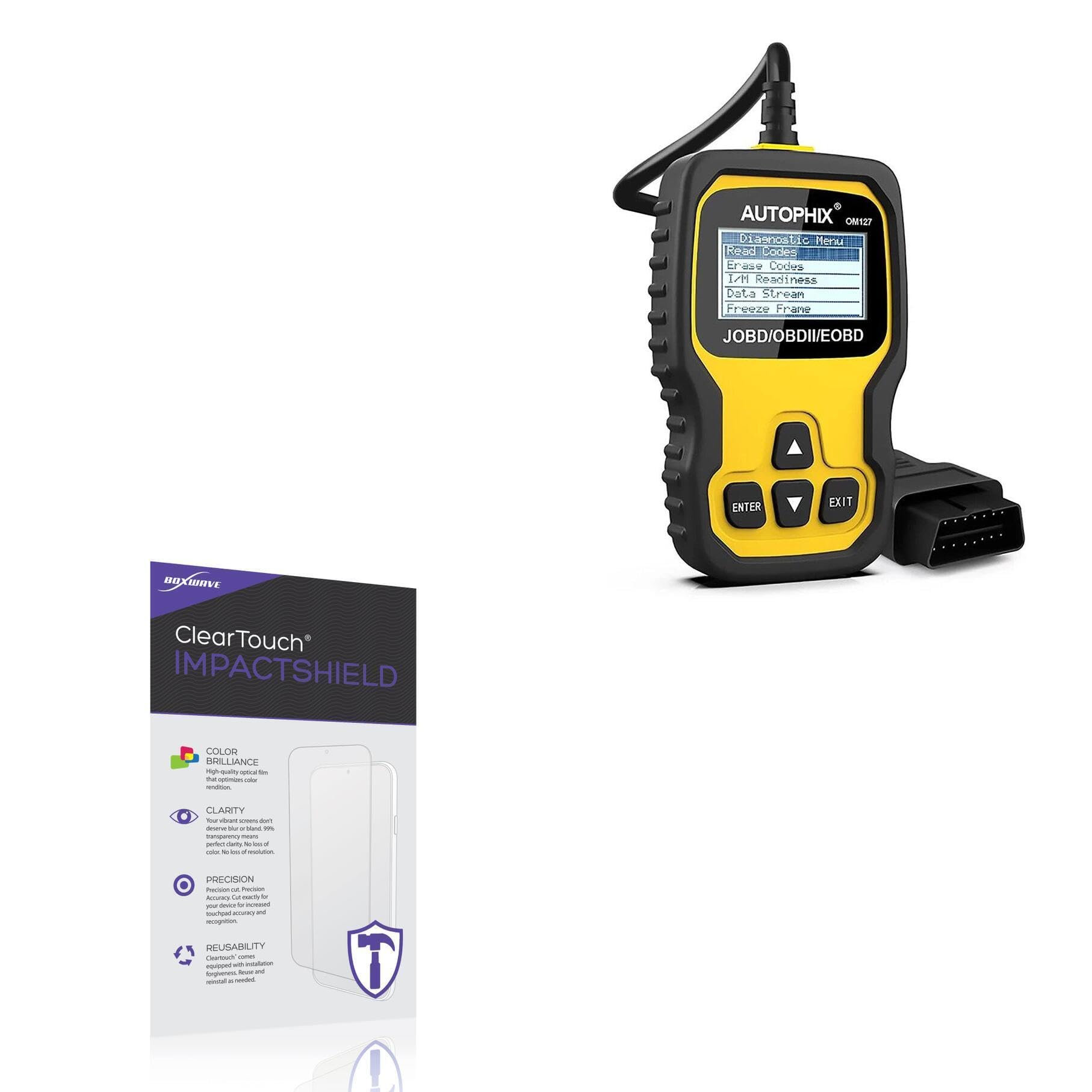 BoxWave Screen Protector Compatible with Autophix OM127 - ClearTouch ImpactShield (2-Pack), Impenetrable Screen Protector Flexible Film