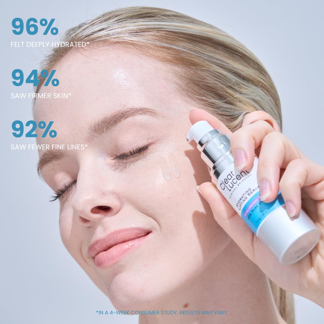 Hydrating Lifting Hyaluronic Acid Serum - Dual-Molecule Pure-Grade HA with Copper, Magnesium & Zinc Minerals • Plumping, Firming & Fine-Line Smoothing Face Serum, 1 fl oz