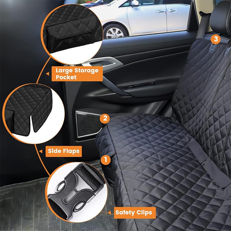 Seggiolino Auto Per Cani Piccoli E Medi - Con Cintura Di Sicurezza, Base Antiscivolo E Tasche Portaoggetti - Foto 8