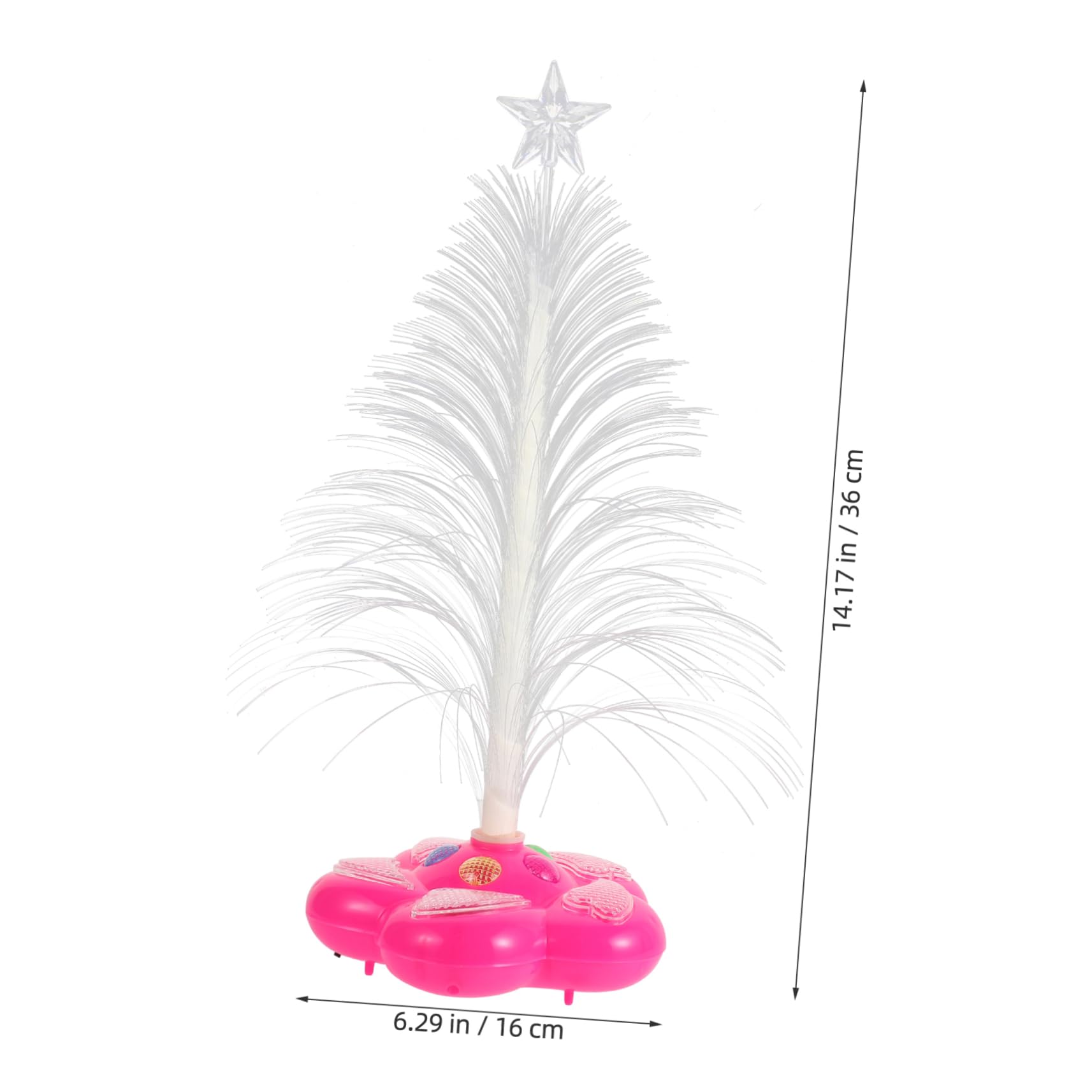 ARTIBETTER Colorful LED Fiber Optic Christmas Tree Lamp Battery Desk Night Light for Home Decoration Sparkling Holiday Atmosphere Random Color Design for Festive