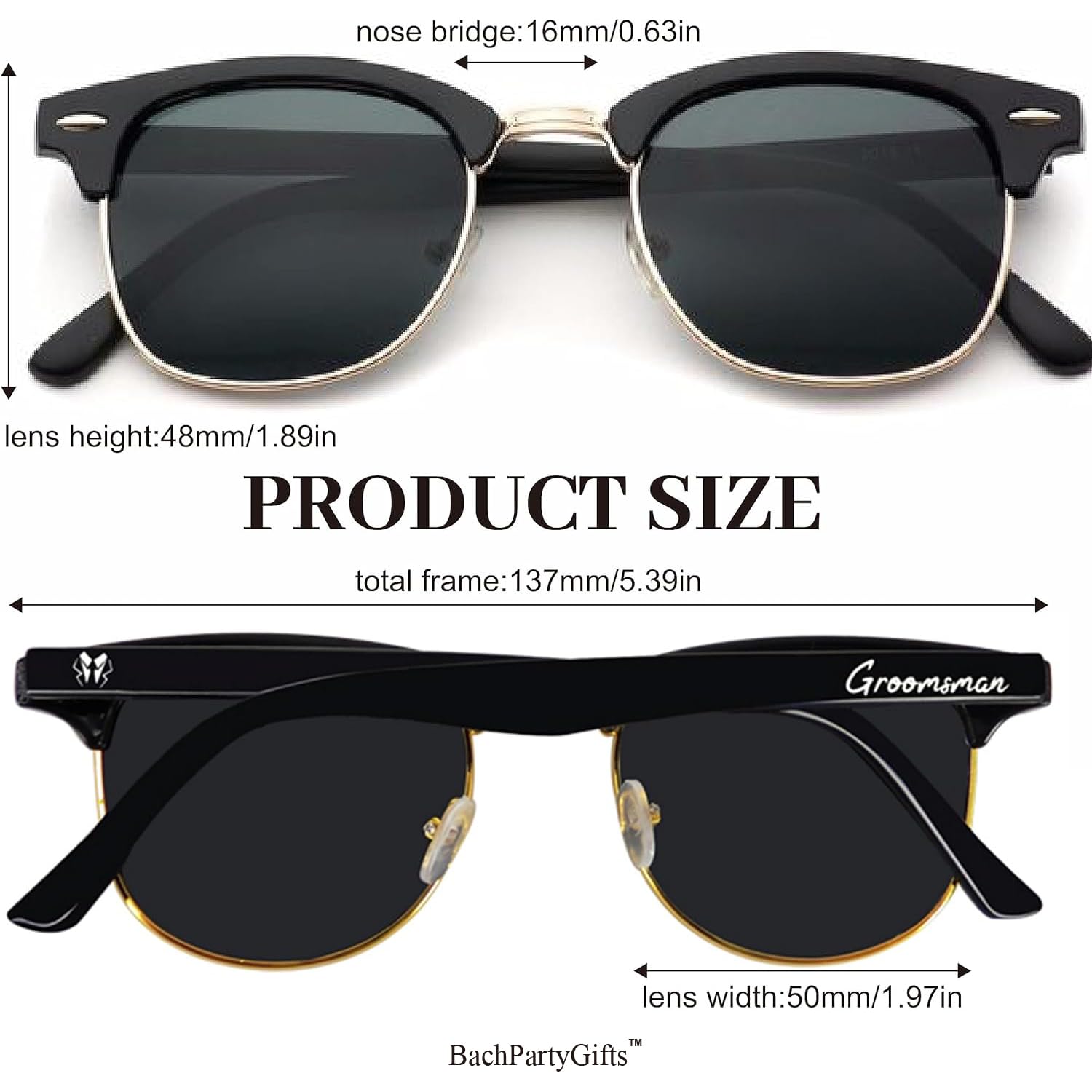 Groomsmen Sunglasses for Men - Wedding Sunglasses for Groomsman Proposal Gifts, Bachelor Party Favors