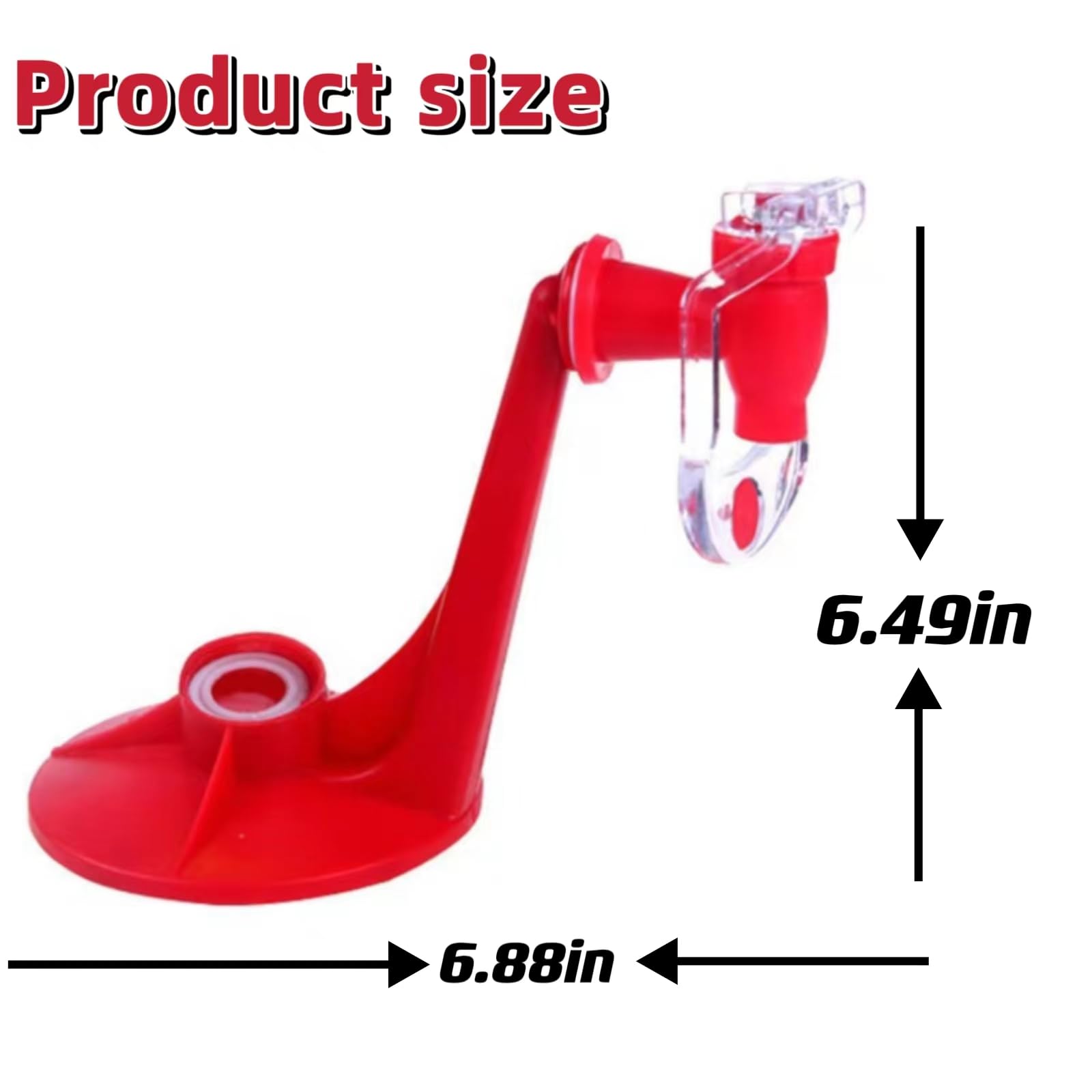 Soda Spender Für 2-Liter-Flaschen – Hält Kohlensäure, Passt In Den Kühlschrank, Aus ABS-Kunststoff (rot, Ca. 16 X 12 X 17,5 Cm)