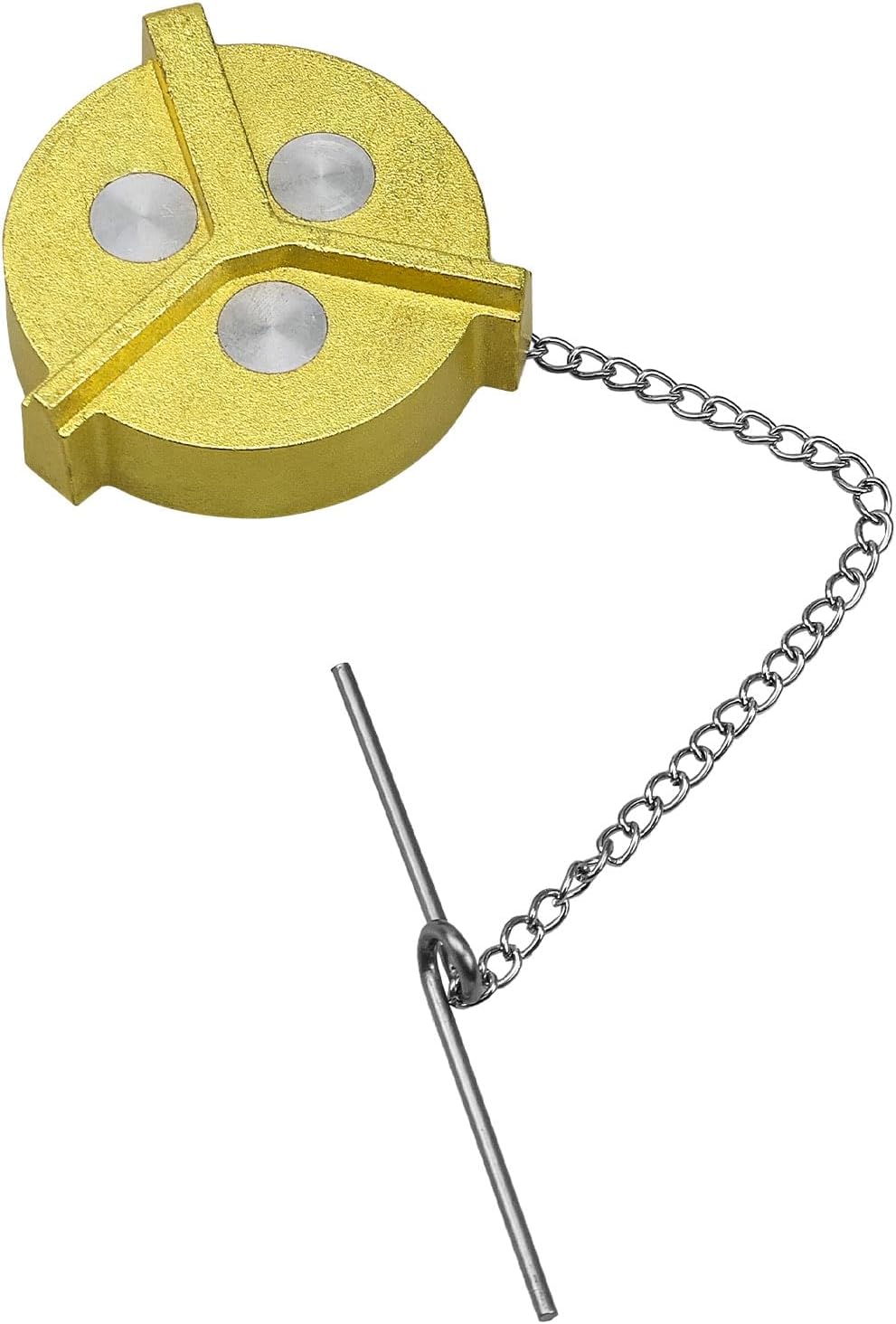 Saddle Tank Fuel Cap Fit for Ford L-Class Heavy Duty Trucks 1990-1998, Non-Locking Cap for Freightliner, 2-1/4" Diameter, 11-1/2" NPSF Thread Brass Gas Cap