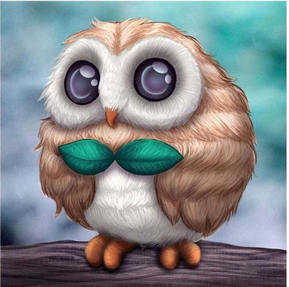 5D DIY Diamond Painting Kits for Adults Full,owl Full Drill Embroidery Paintings Rhinestone Pasted DIY Painting Cross Stitch Arts Crafts for Home Wall Decor 11.8×11.8Inches