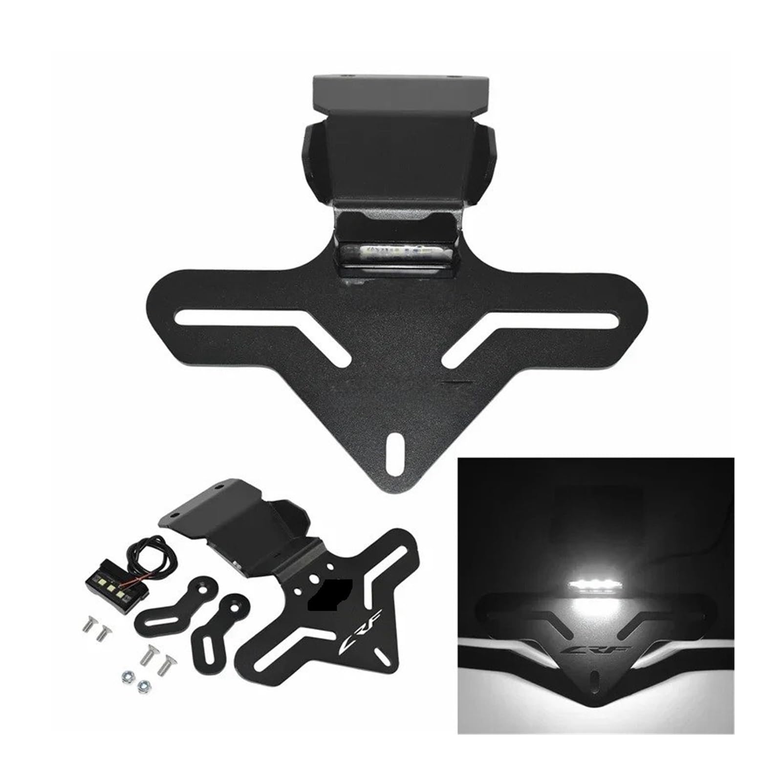 Porta Targa Moto Per CRF300L Per CRF 300 L Per Rally 2021-2023 Staffa Di Immatricolazione Posteriore Portatarga Telaio Con Luce LED
