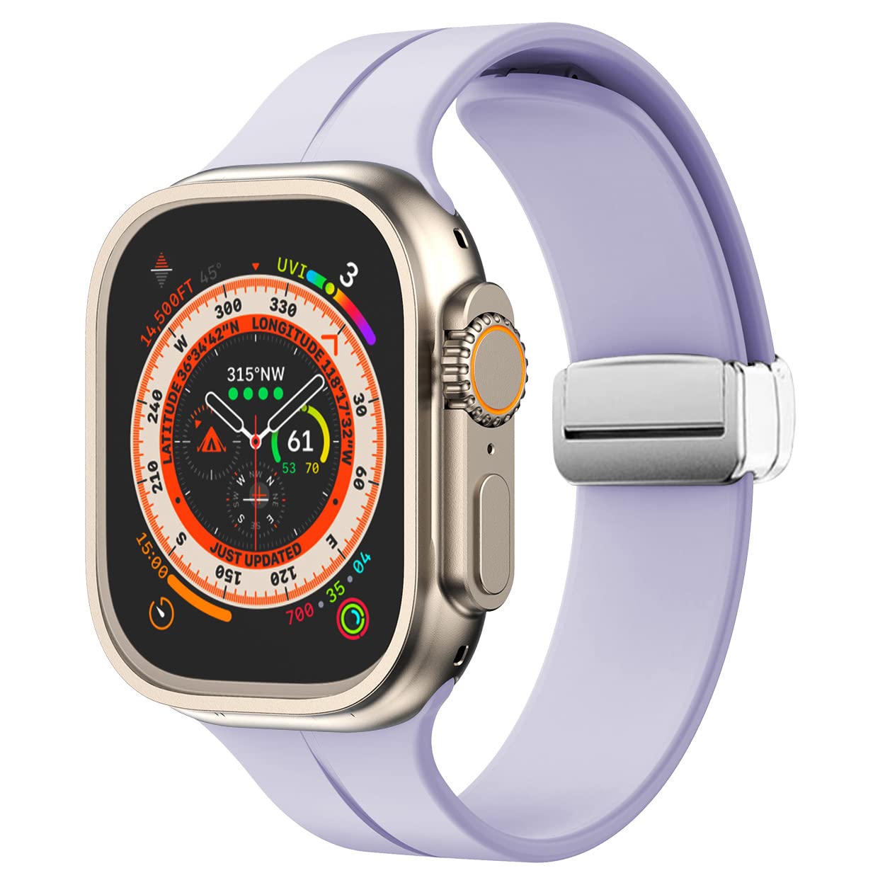 Magnetic Band Compatible with Apple Watch Band 38mm 40mm 41mm 42mm 44mm 45mm 46mm 49mm Women Men, Silicone Sport Strap Compatible for iWatch Apple