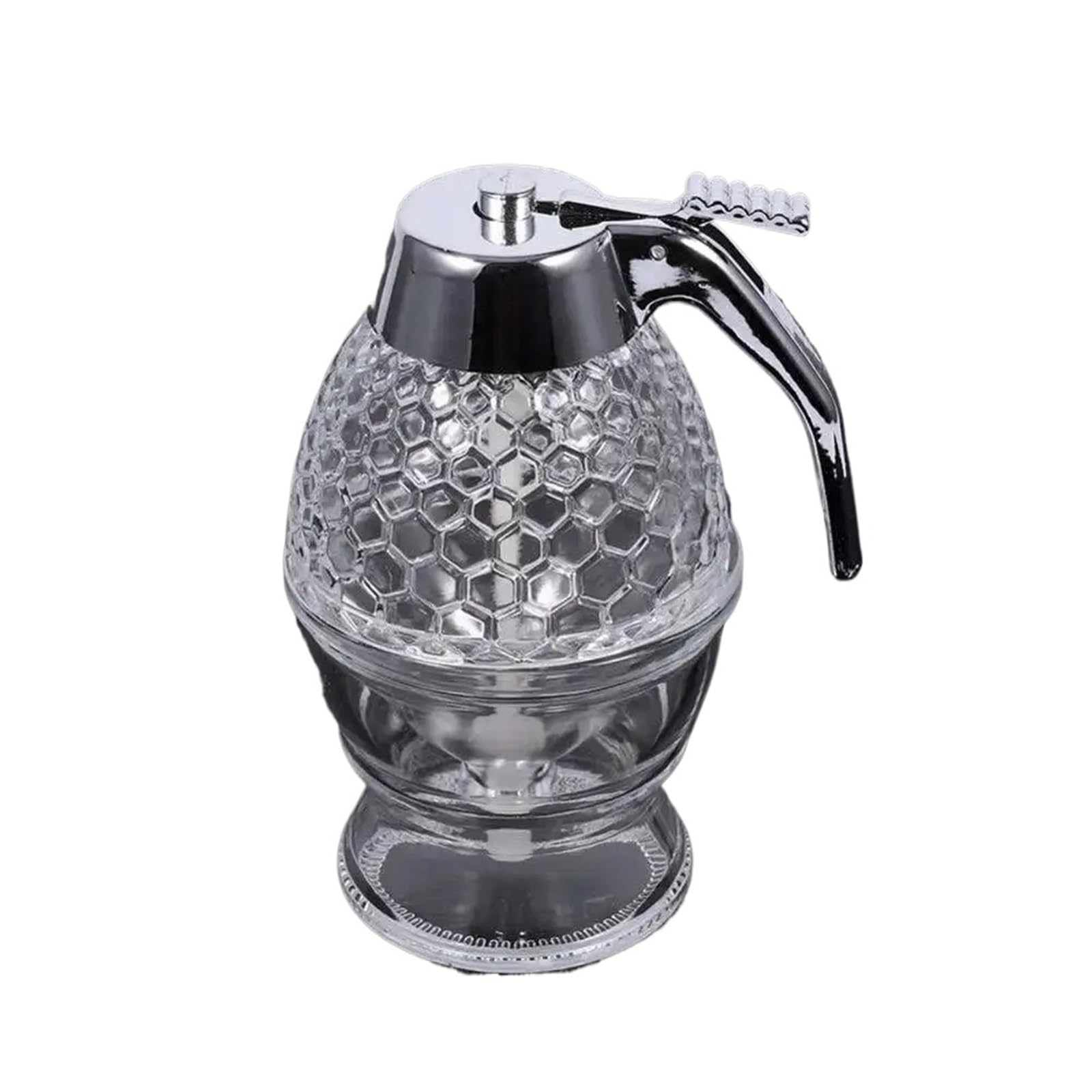 DHYUACN Honey Dispenser Honey Dispenser Bottle Jar Squeeze With Lid And Glass Stand Vacuum Plating Syrup Cup