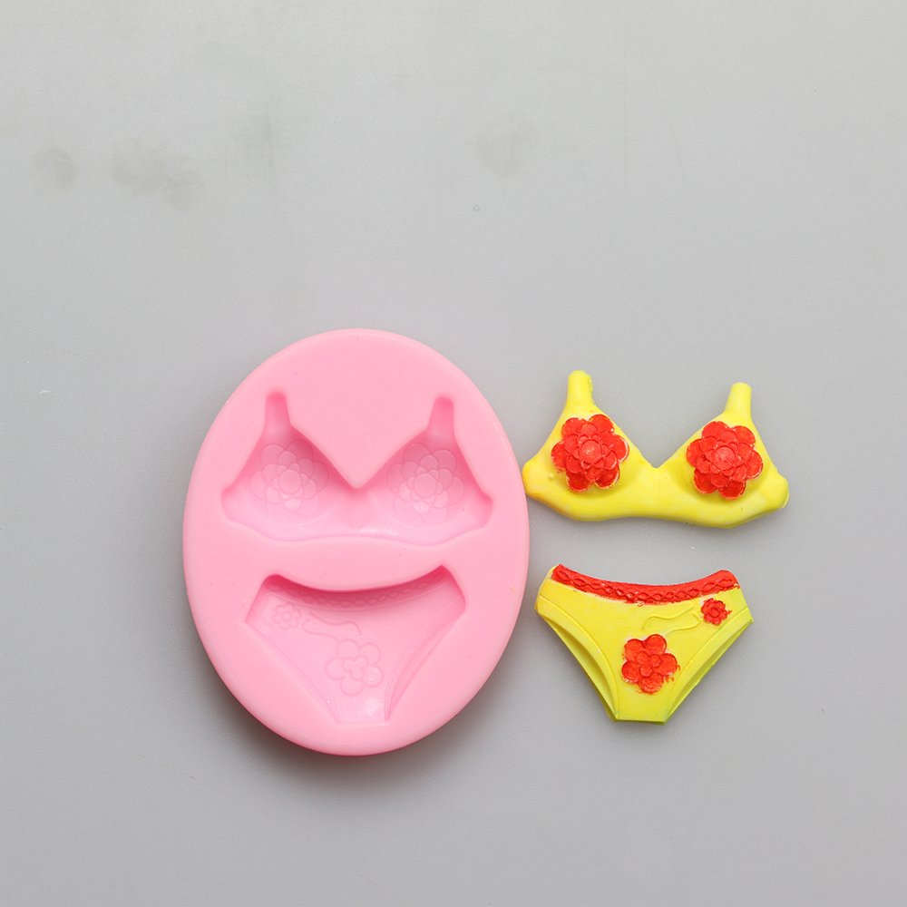 Pinkie TM le Bikini en forme Fondant Moule à Cake en Silicone Chocolat Argile Résine Moule à décoration de gâteaux outils