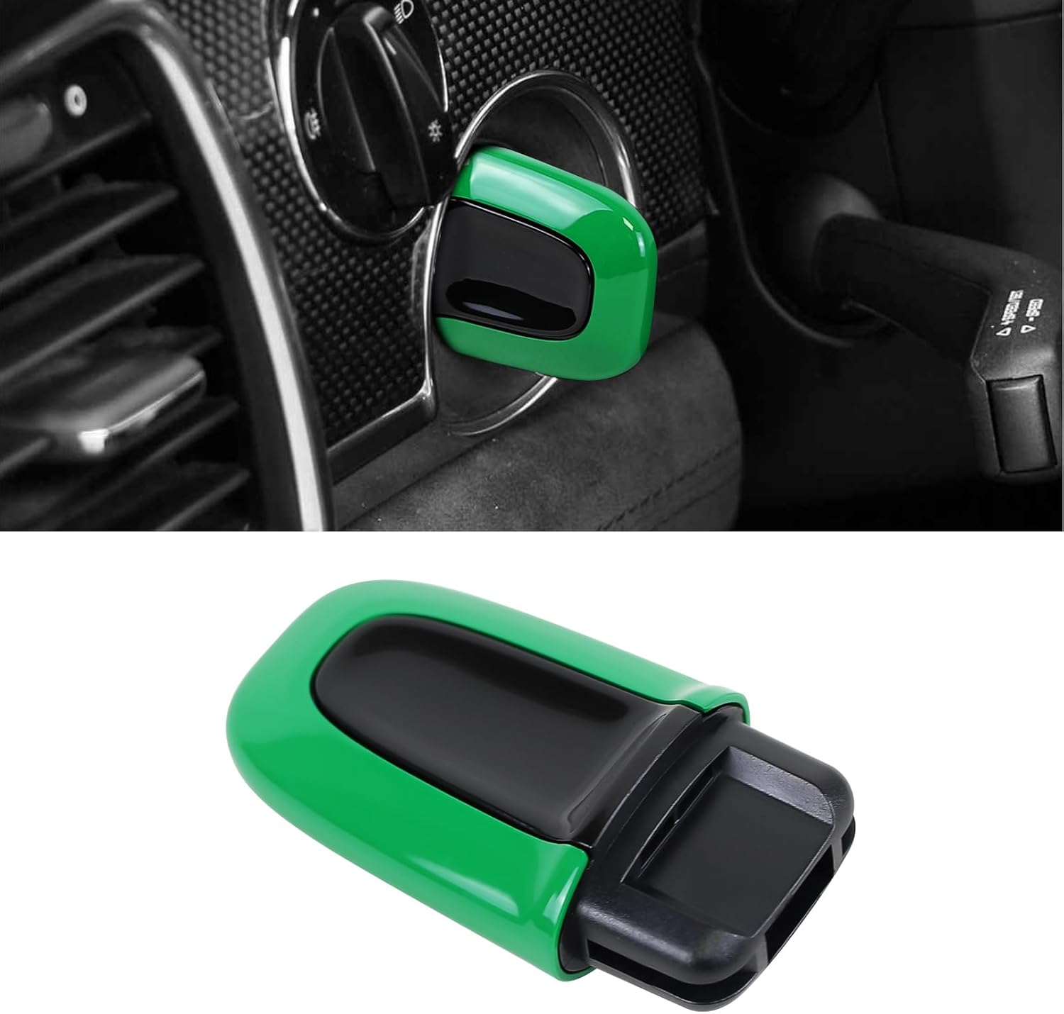 Car Engine Start Stop Button Cover Compatible with Porsche Cayenne Compatible with Panamera Ignition Switch Shell Button Stickers Starter Switch Case Starter Switch Cover Giant Python Green